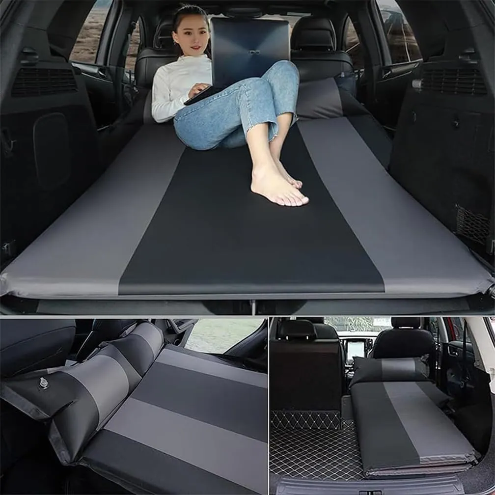 Car Inflatable Mattress, for Ford Explorer 2015-2019 Outdoor Camping Travel Portable Sleeping Pad AdjustableWear Resistant, Auto Accessories,C-Blue-Yellow