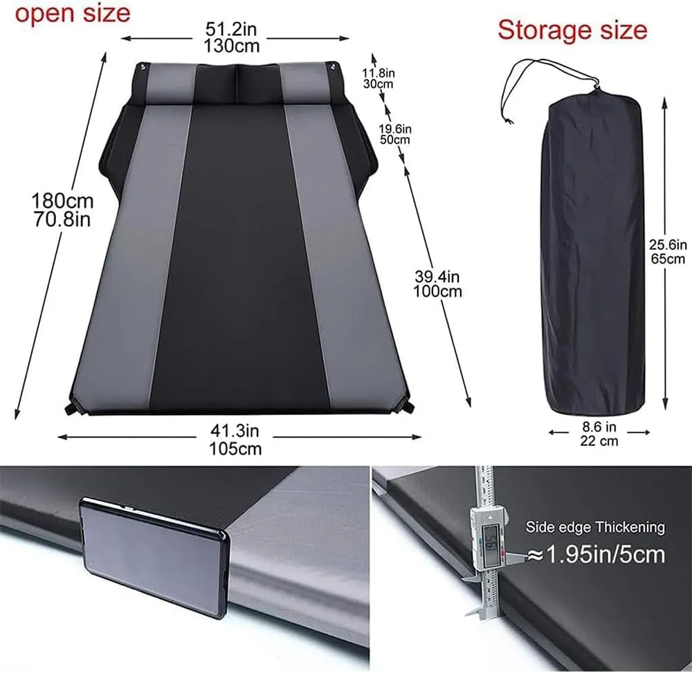 Car Inflatable Mattress for Mercedes Benz GLC 300 GLC 350e GLC 43 AMG 2024 2023 Self Inflating Sleeping Pad Thickened Air Bed Cushion Camping Travel Mattress Multifunctional,Green