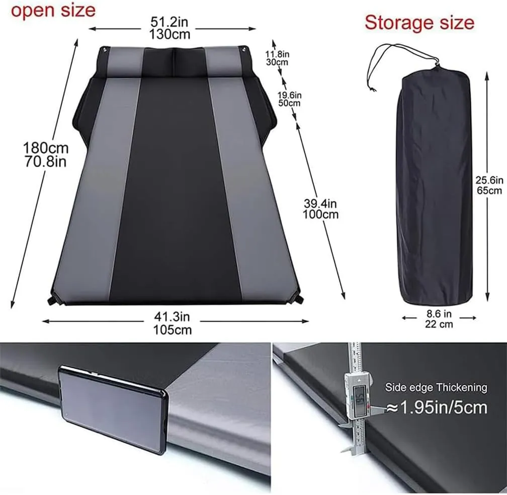 Car Inflatable Mattress, for Toyota RAV4 2013-2018 Outdoor Camping Travel Portable Sleeping Pad AdjustableWear Resistant, Auto Accessories,E-Orange