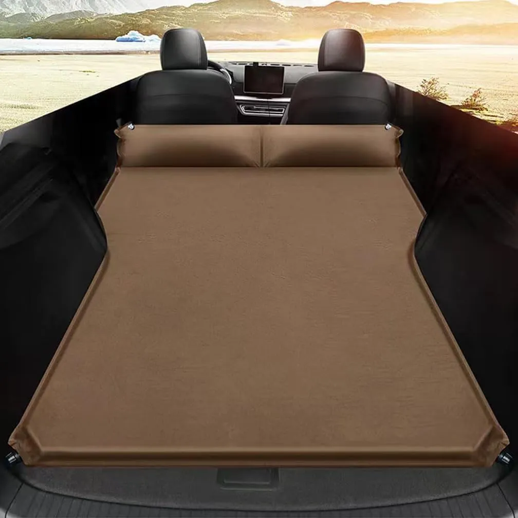 Car Inflatable Mattress, for Toyota Sienna 2021-2024 Outdoor Camping Travel Portable Sleeping Pad AdjustableWear Resistant, Auto Accessories,C-Brown