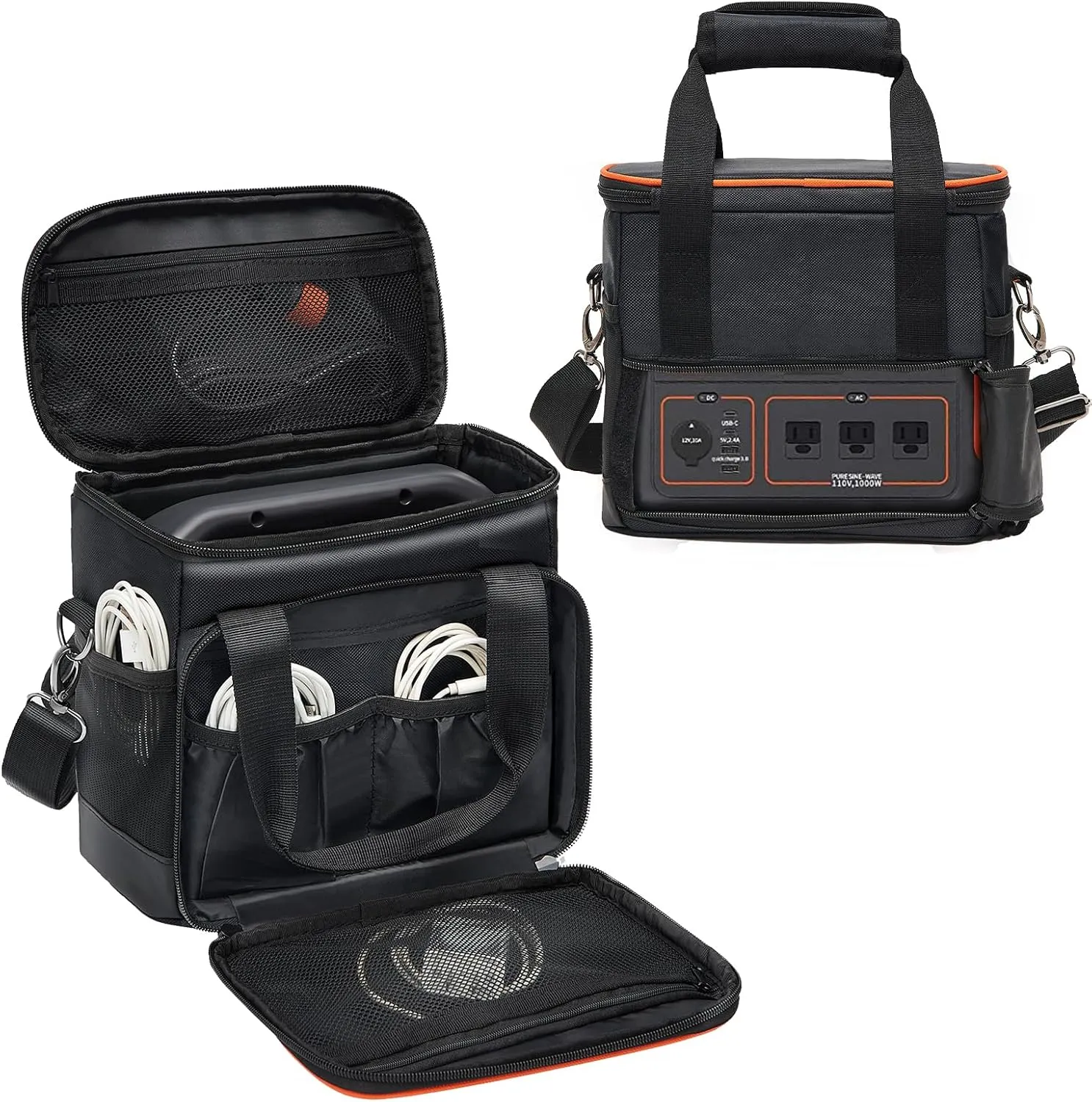 Carrying Bag for Jackery Portable Power Station Explorer 300 240 160 Storage Pockets Battery Case Travel Power Pack (Small(Fits 160/240/300W))