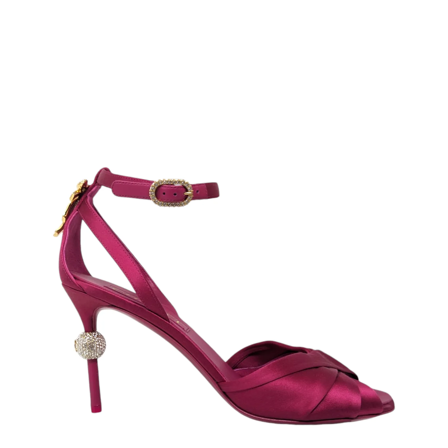 Chanel Satin Jewel Pump - Size 39/8