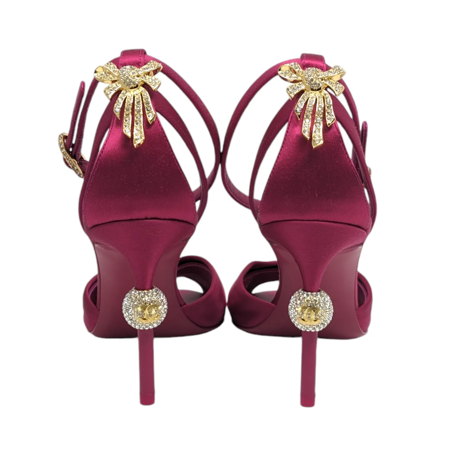 Chanel Satin Jewel Pump - Size 39/8