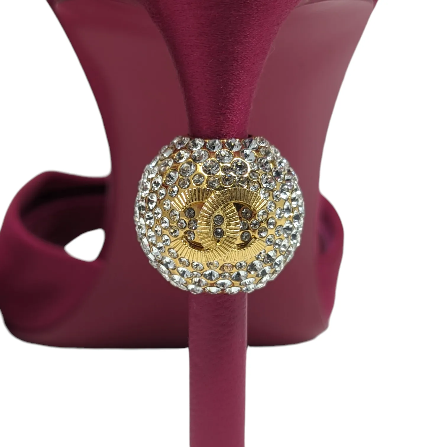 Chanel Satin Jewel Pump - Size 39/8