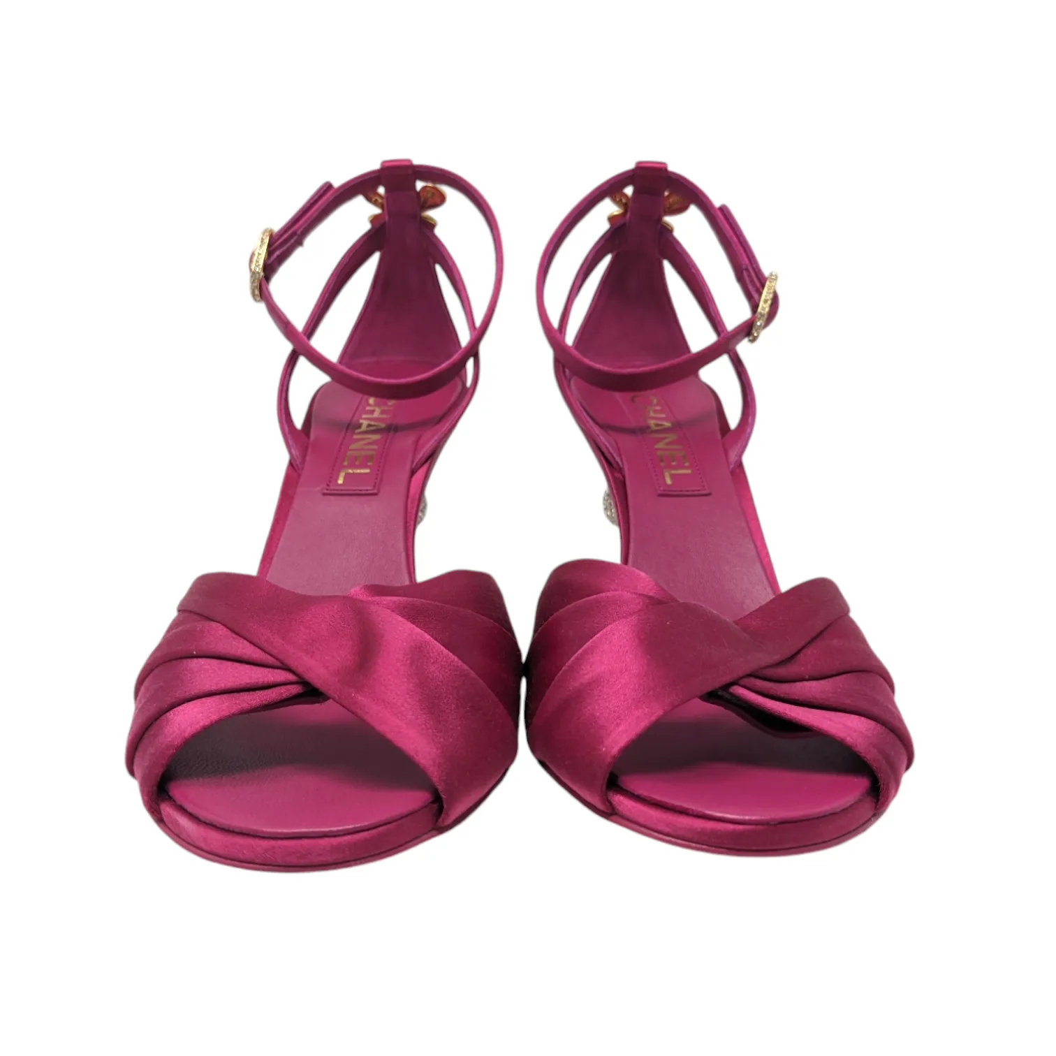 Chanel Satin Jewel Pump - Size 39/8