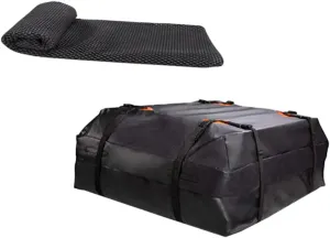 CHILDWEET Auto Rooftop Cargo Bag 420d Oxford Waterproof Luggage Carrier Sun and Dust Protection Easy Fix