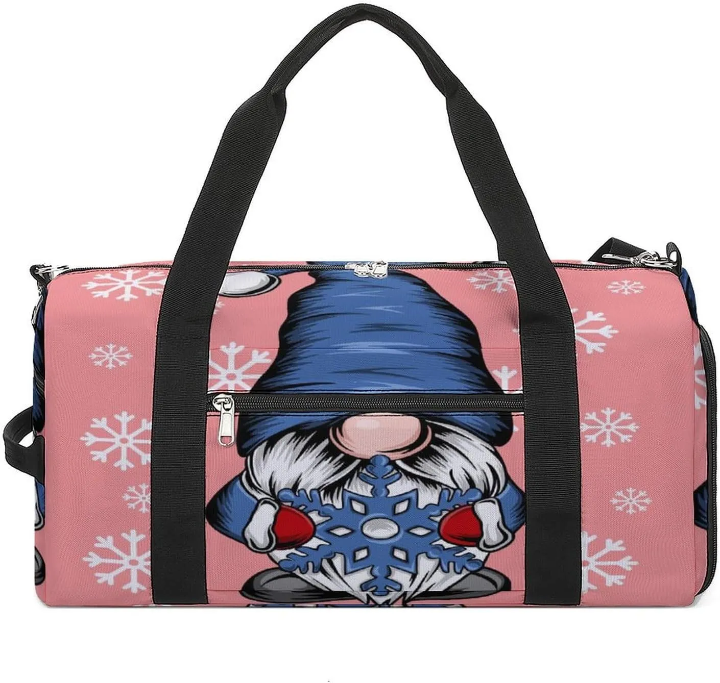 Christmas Dwarf Duffel Bag for Men Women with Shoe Compartment Waterproof Gym Travel