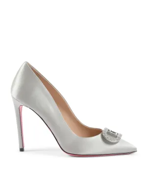 Cindarella Satin Pump - Grey