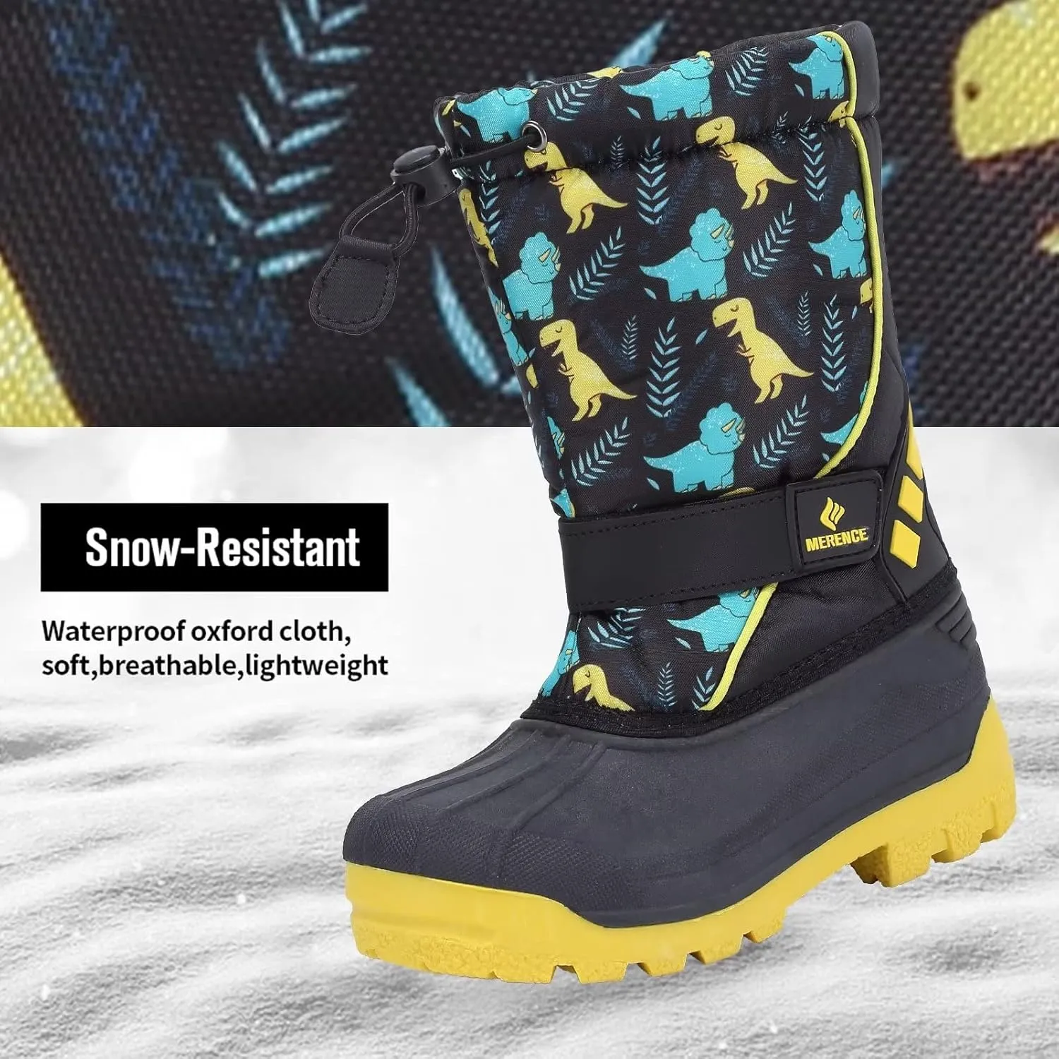 CIOR Kids Snow Boots for Boys Girls Toddler Winter Outdoor Boots Waterproof with Fur Lined(Toddler/Little Kids/Big Kid)
