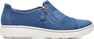 Clarks Women's Caroline Grace Oxford, Blue Suede, 5.5
