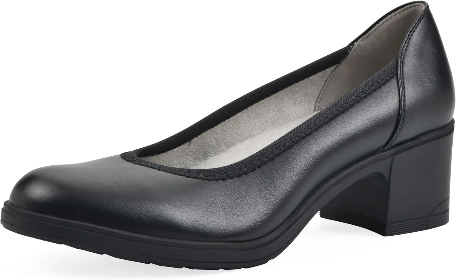 CLIFFS BY WHITE MOUNTAIN Women's Huntor Cushioned Block Heel Pump