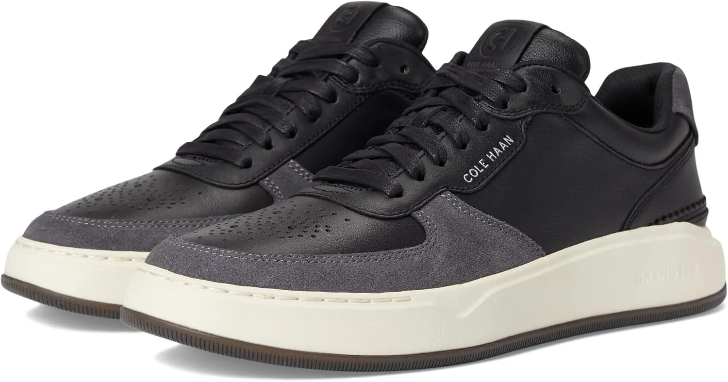 Cole Haan Men's Grandpro Crossover Sneaker, Black/Dark Pavement/Ivory, 14 Wide