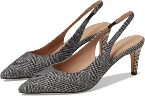 Cole Haan Women's Vandam Sling Back Pump 65 mm, Multi Plaid Textile, 6