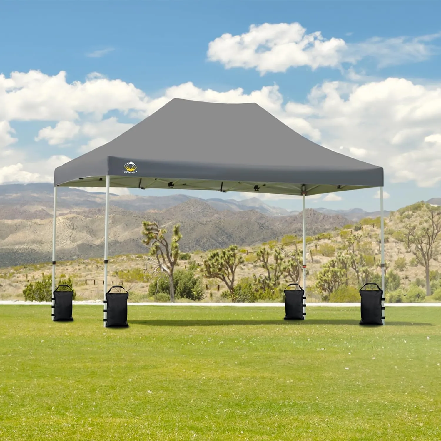 CROWN SHADES Sand Bags for Canopy Legs (112 LBS) Sandbags for Weight, Canopy Tent Weights, Pop Up Tent Weights Bags, Black (Unfilled)