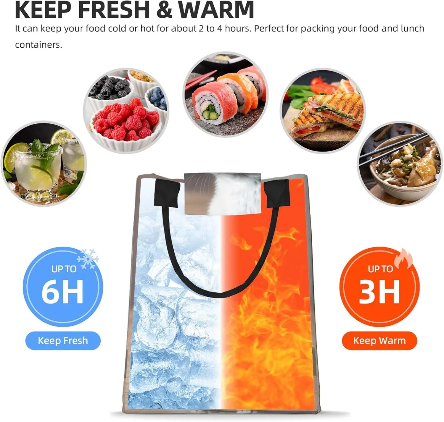 Cry White Rabbit Lunch Bag For Women Men, Paper Tote Bag For Work, Outdoor Activities, Daily Use