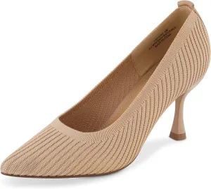 CUSHIONAIRE Women's Encore Knit Dress Pump with Memory Foam Padding, Wide Widths Available
