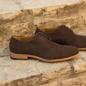 DapperFam Vero in Brown Men's Italian Suede Derby