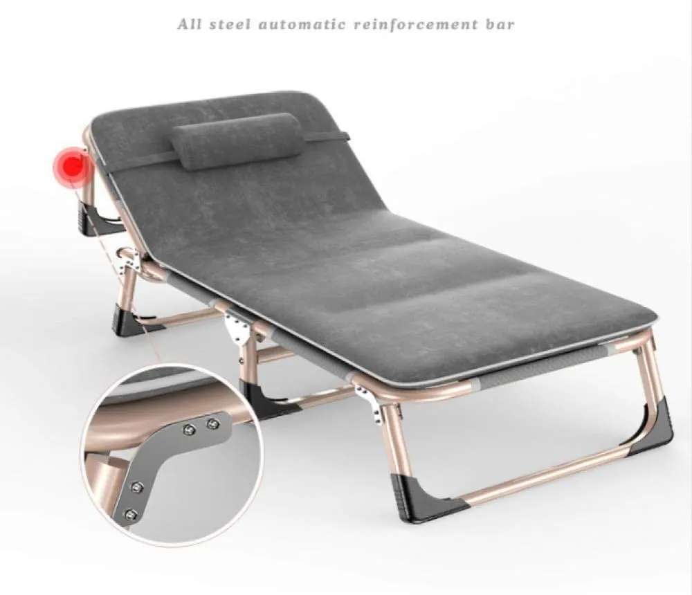 Deck Chair Recliners, Folding Sun Loungers, Office Beach Loungers, Terrace Loungers(Gray   Crystal Cotton Pad)