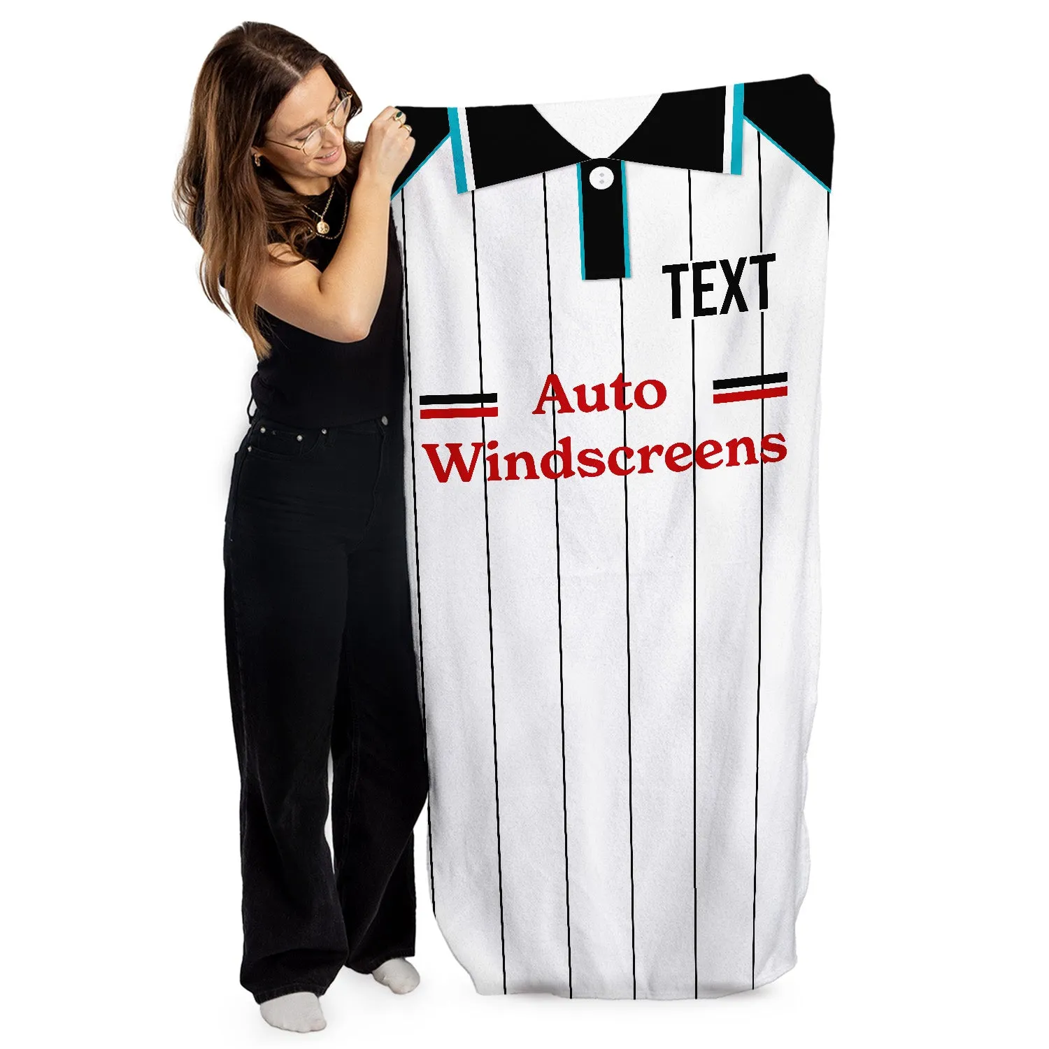Derby 1993 Home Shirt - Personalised Lightweight, Microfibre Retro Beach Towel - 150cm x 75cm