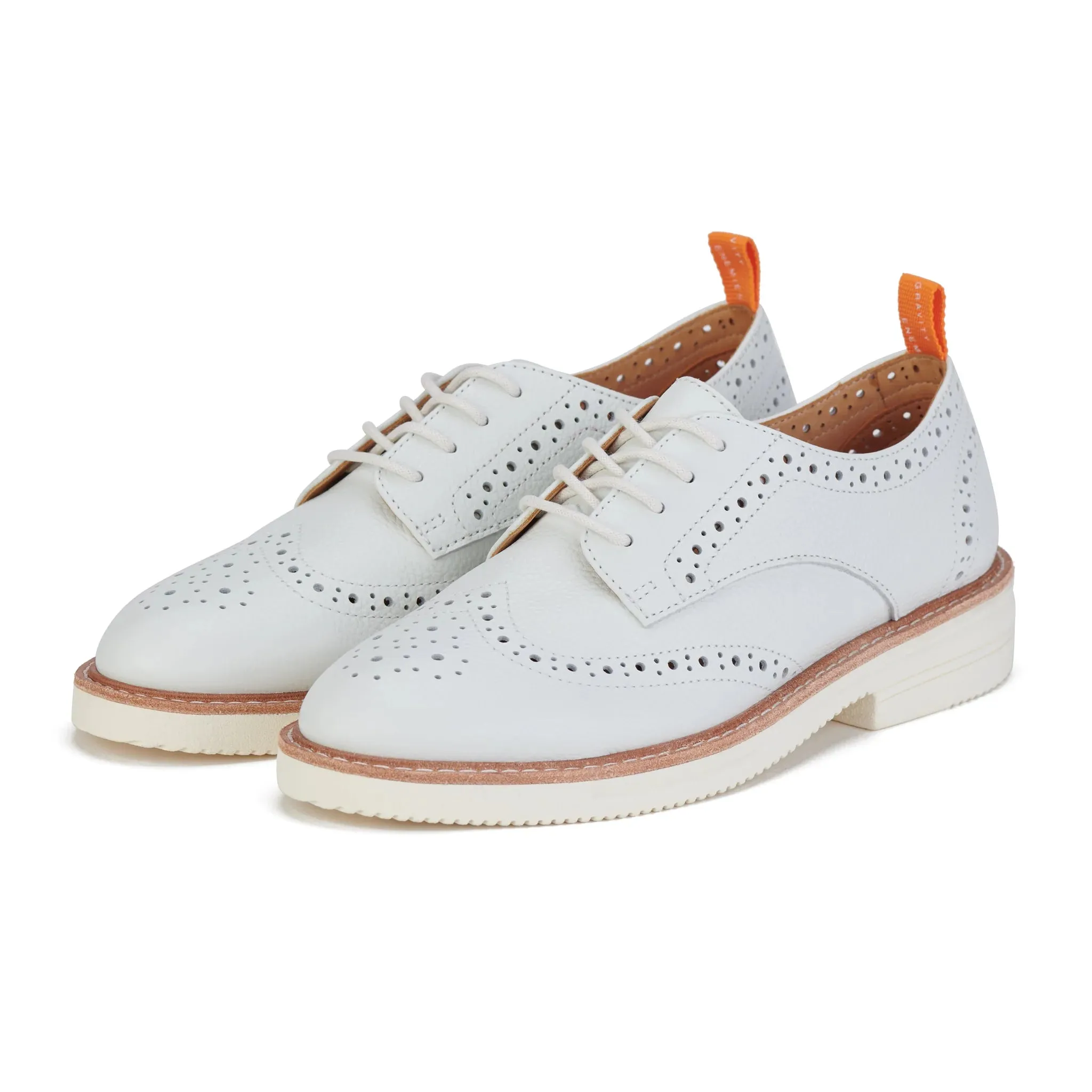 Derby Brogue Rise - White Leather