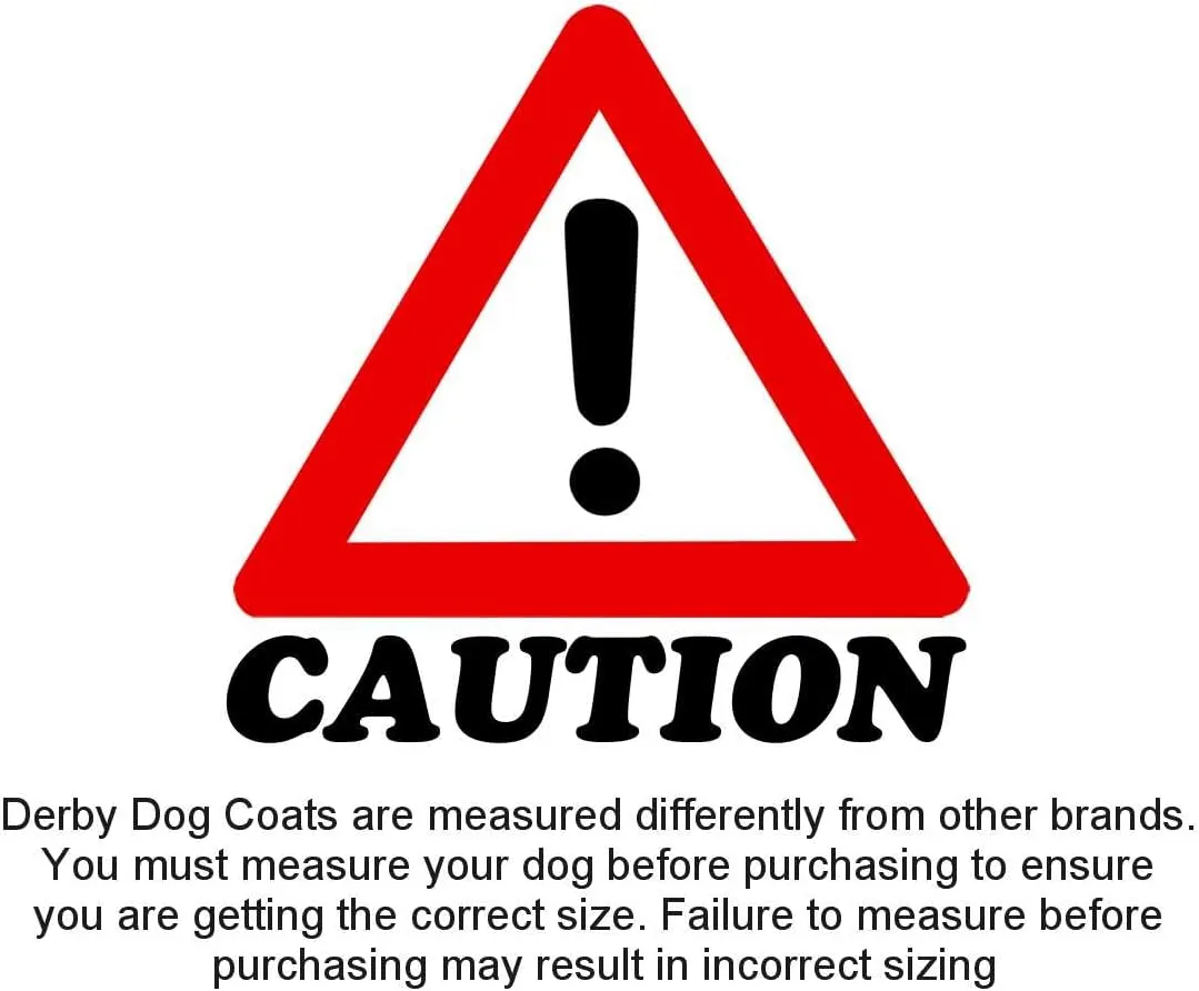 Derby Originals Horse Tough 600D Ripstop Waterproof Reflective Winter Dog Coat 150g Medium Weight, Turquoise, 13.5"