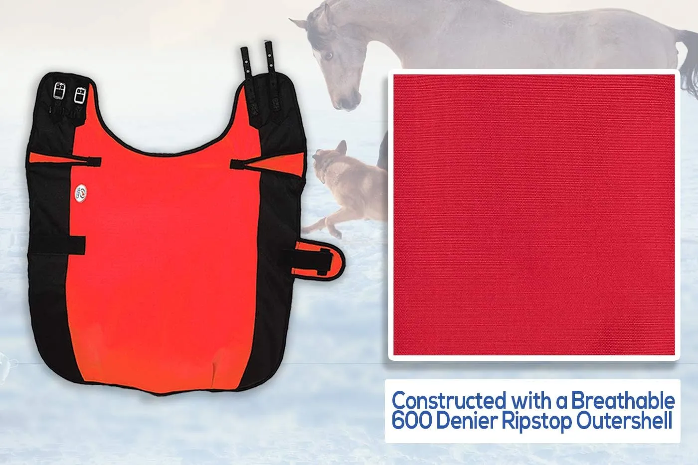 Derby Originals Horse Tough 600D Ripstop Waterproof Winter Dog Coat 150g Medium Weight