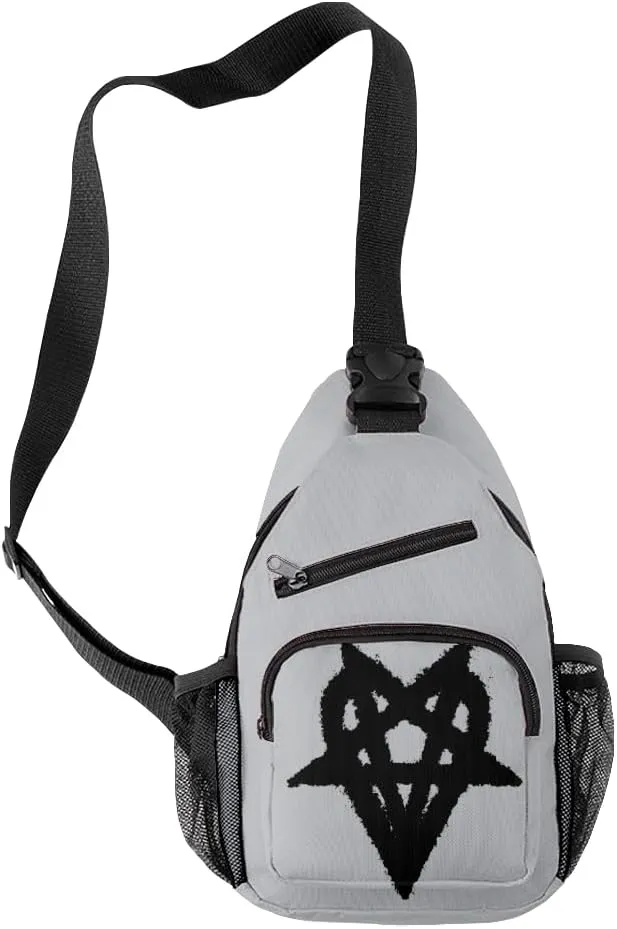 Destroy Lonely Backpack Three-piece Sets Casual Oxford Cloth Travel Bag Unisex Harajuku Stylish Shoulder Bag (YM8997A07,One size)