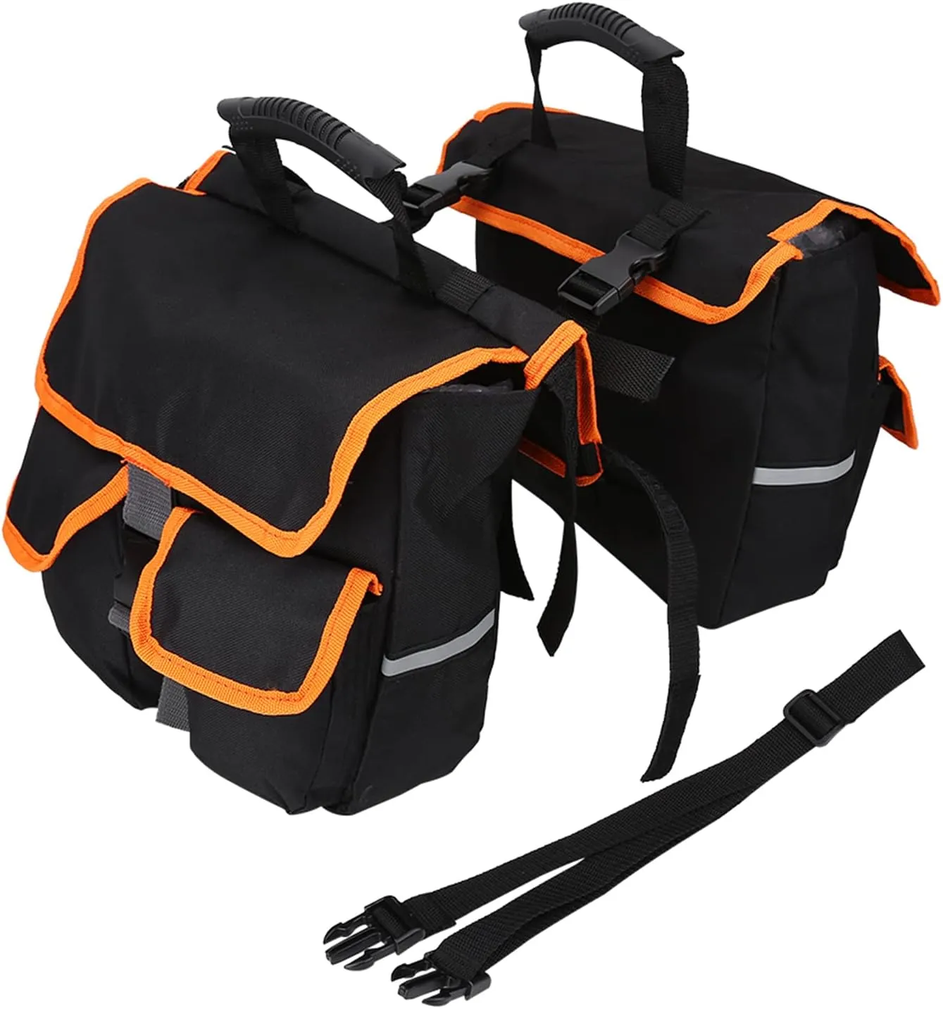 Detachable Saddle Bag Rainproof Oxford Cloth Carrier Bag with Large Capacity Great Accessory Saddle Bag for Pannier