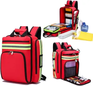 Disaster Emergency Backpack Large Capacity Relief Bag Portable Medical Storage Bag First Aid Kit for Camping Equipment