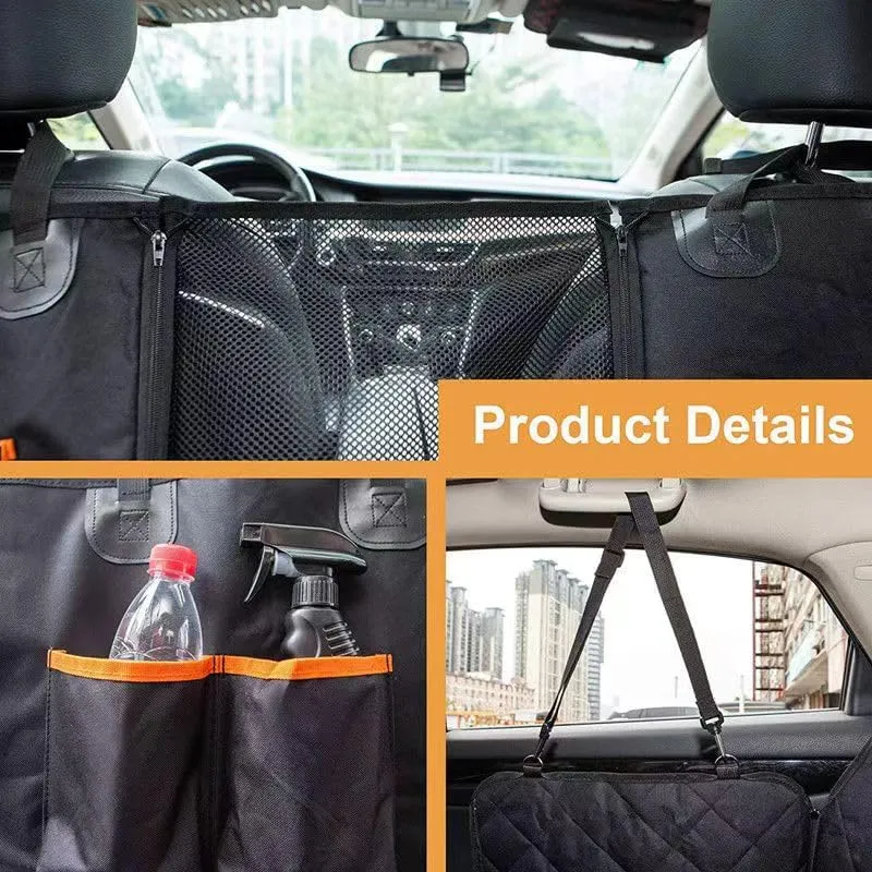 Dog Car Seat Cover for Mazda Biante 2008-2018, Waterproof Car Seat Protector Scratch Proof Dog Hammock for Back Seat Travel Accessories,E