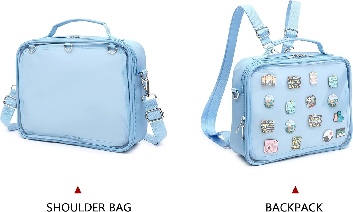 Dopamine Color Ita Bag Backpack Satchel Oxford Crossbody Messenger Shoulder Bag