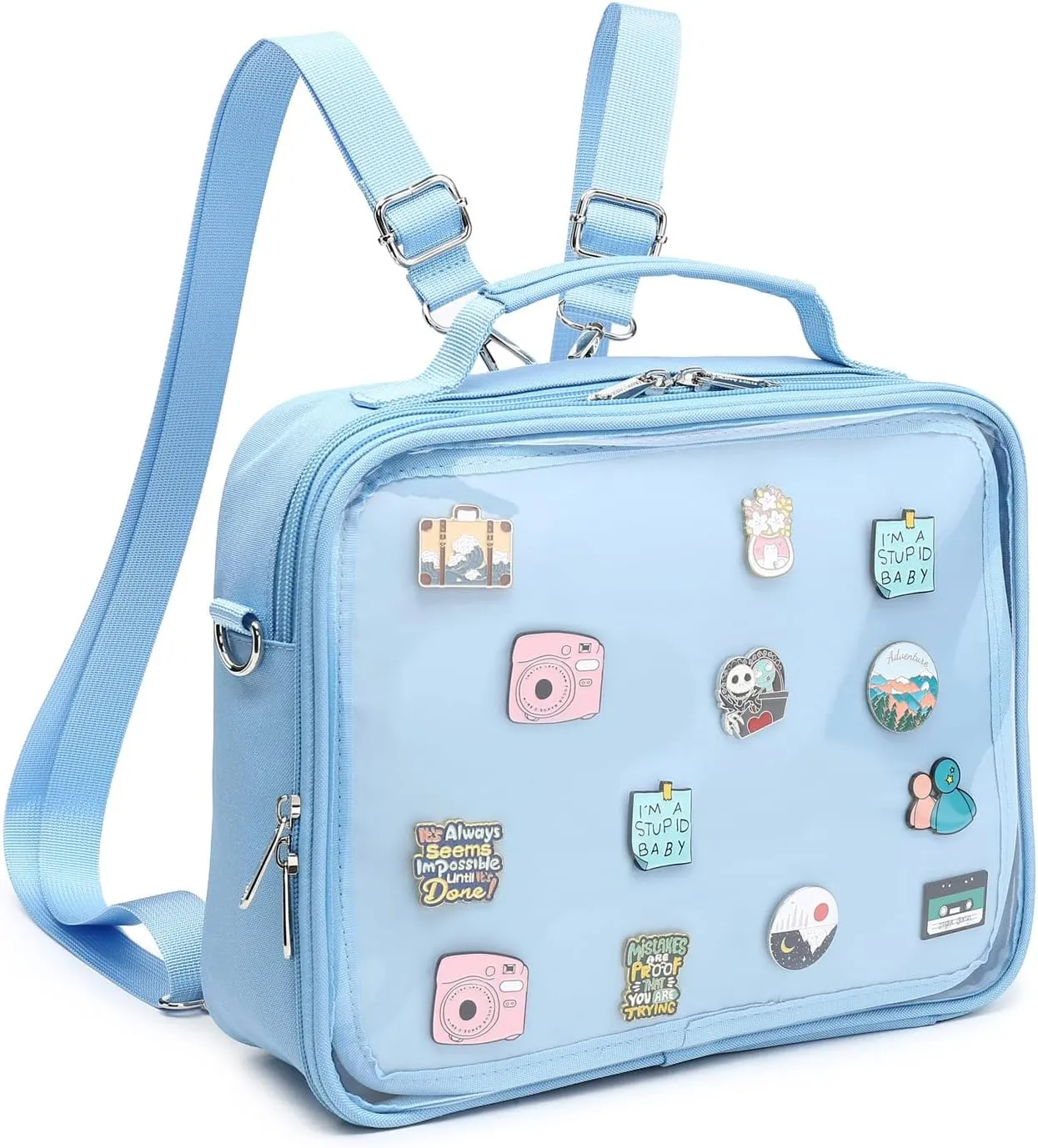 Dopamine Color Ita Bag Backpack Satchel Oxford Crossbody Messenger Shoulder Bag