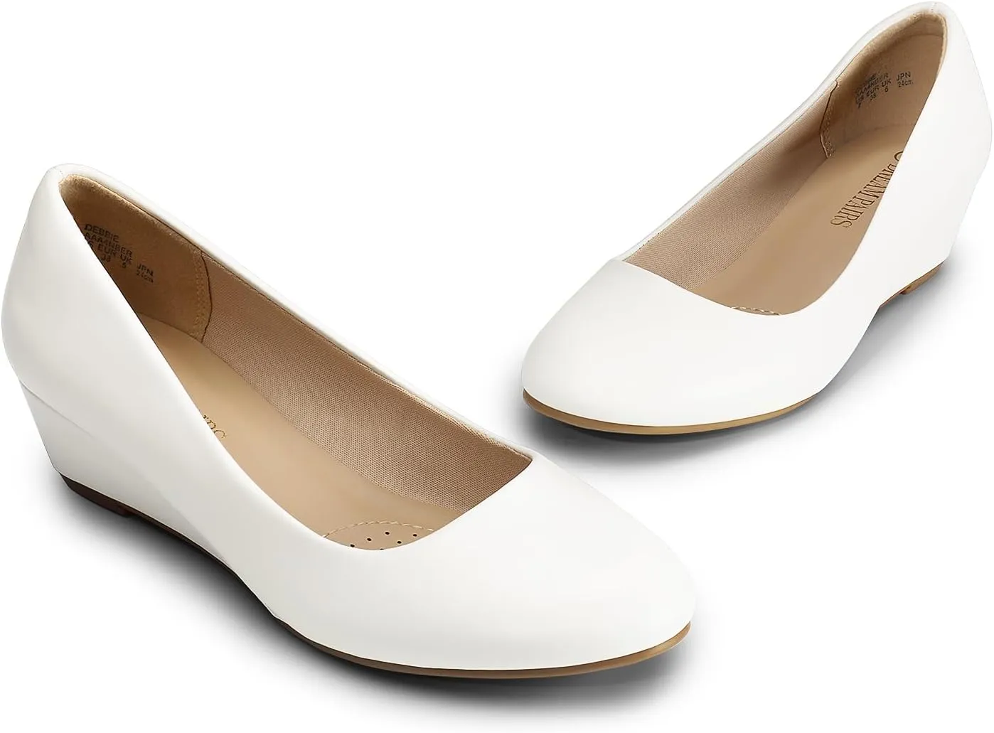 DREAM PAIRS Women's Debbie Mid Wedge Heel Pump Shoes