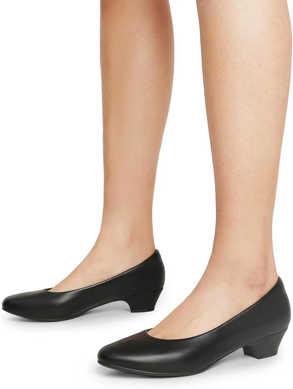 DREAM PAIRS Women's Mila Low Chunky Heel Pump Shoes