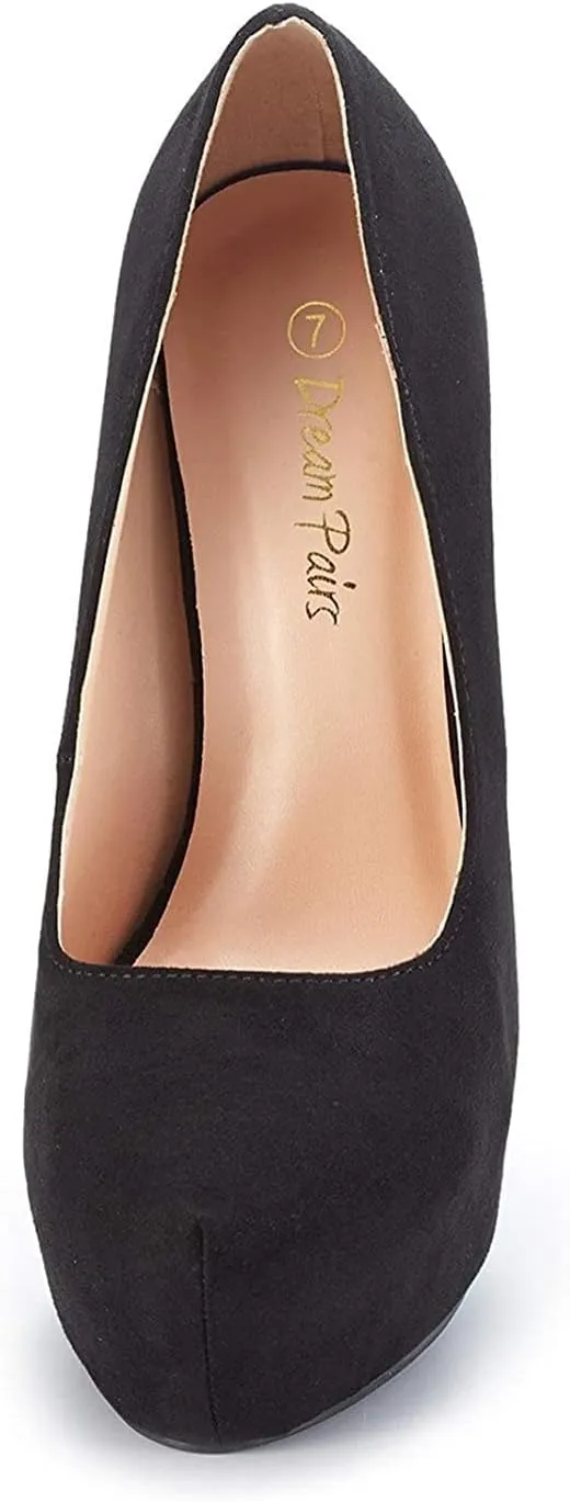 DREAM PAIRS Women's Swan-30 High Heel Platform Dress Pump Shoes