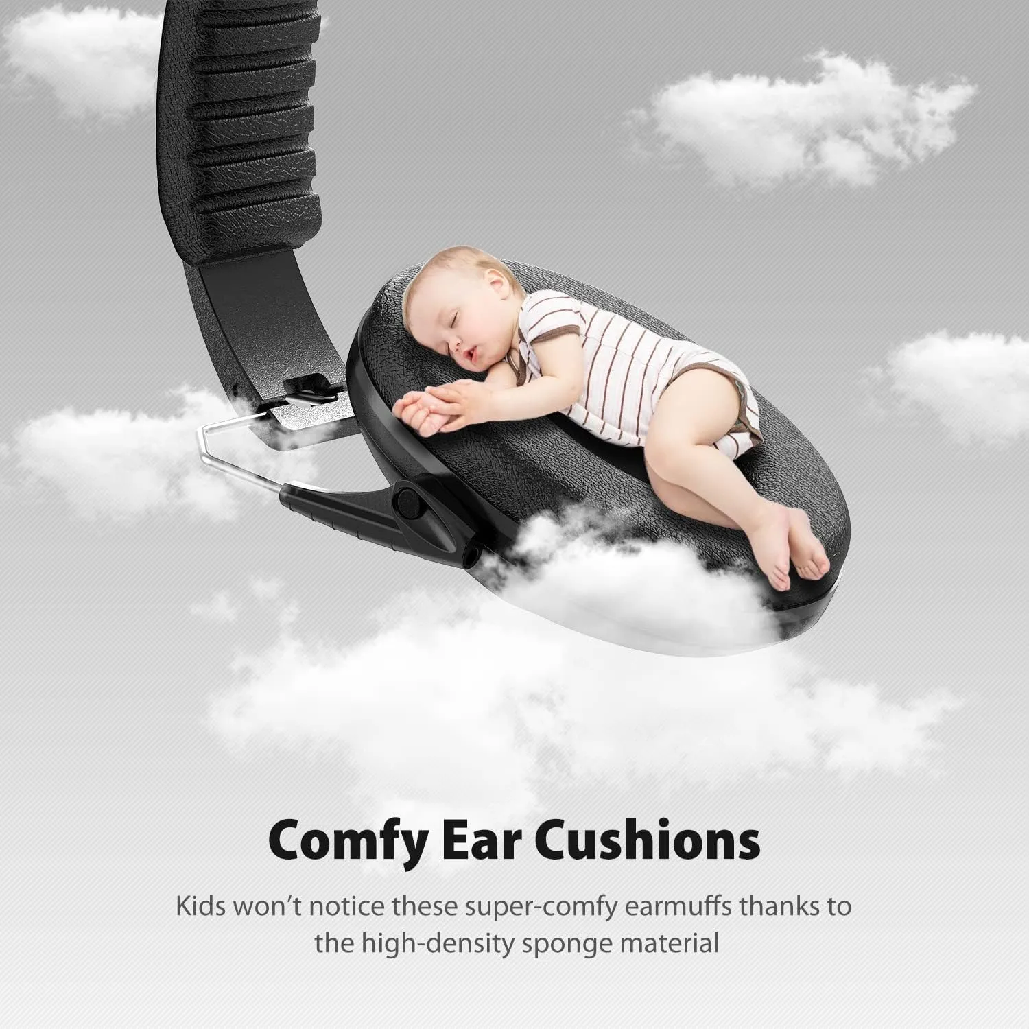 Dr.meter Ear Muffs for Noise Reduction: EM100 27.4 NRR Kids Noise Cancelling Headphones with Adjustable Headband - Kids Ear Protection for Monster Truck Derby Firework - 2 Packs, Black & Red