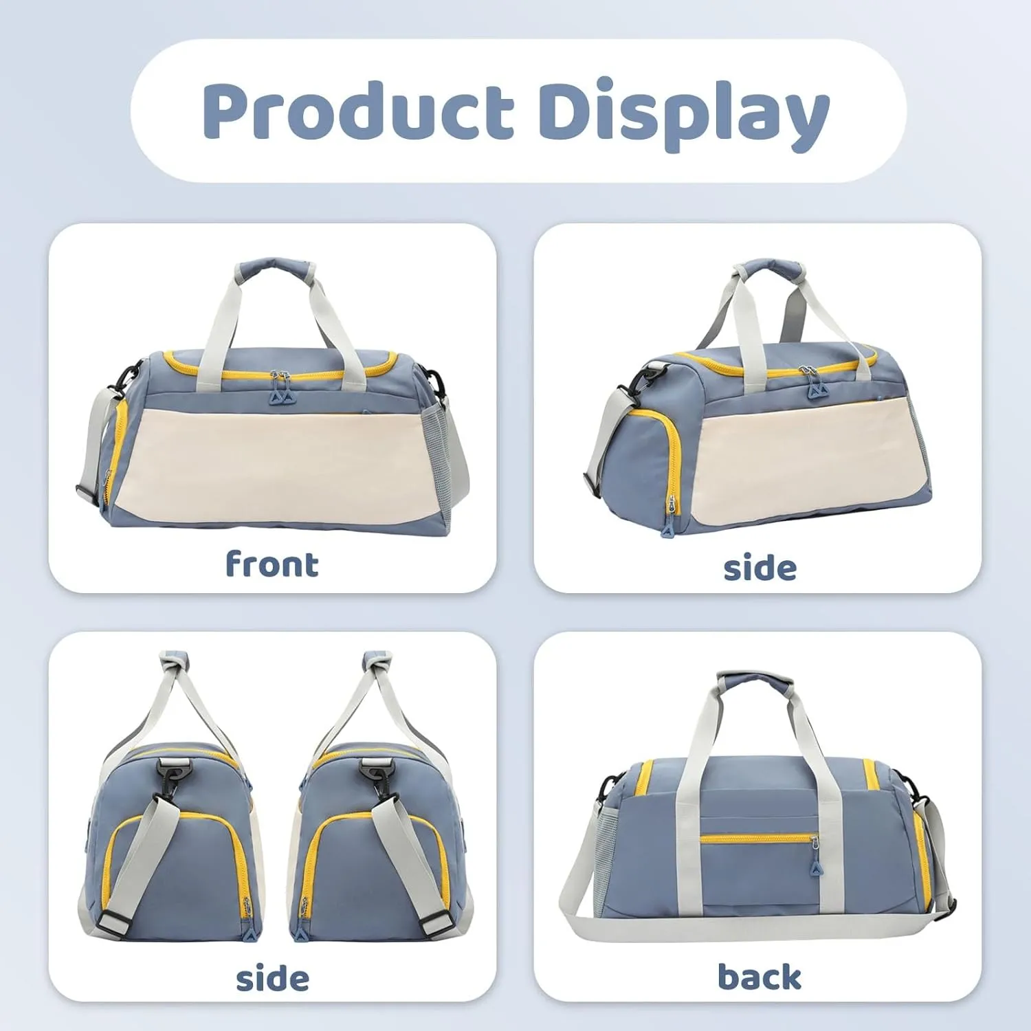 Duffel Bag Personalized Sport Gym Travel Bags Embroidered Name Text Customized Dry Wet Separated Weekend Waterproof Bag for Women Men