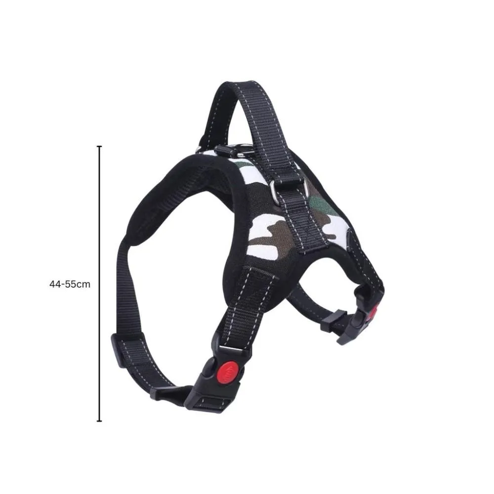 Durable Dog Harness S Size (Army Green & White)