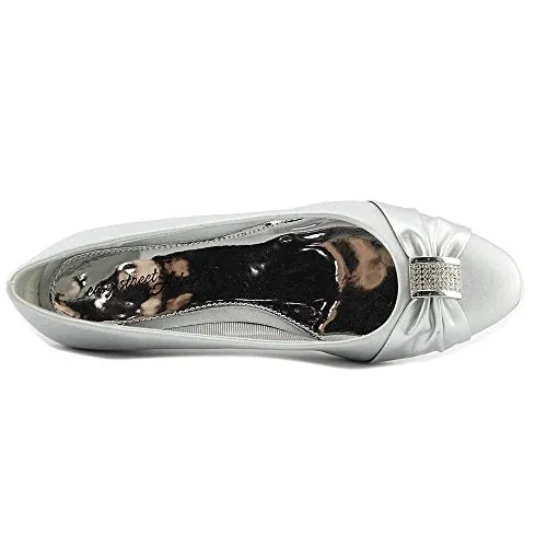 Easy Street Women's Eloise Pump, Silver Satin, 8