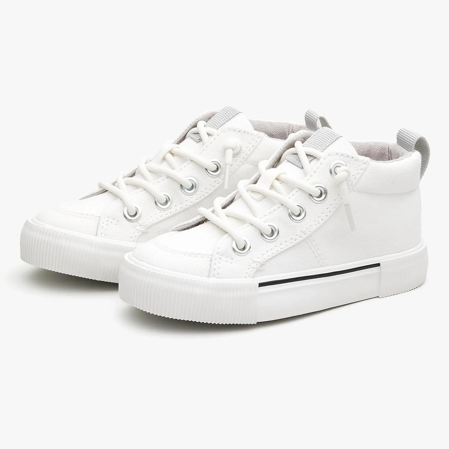 EasyStar Boys Girls Mid-Top Slip On Comfort Fabric Sneaker Shoe
