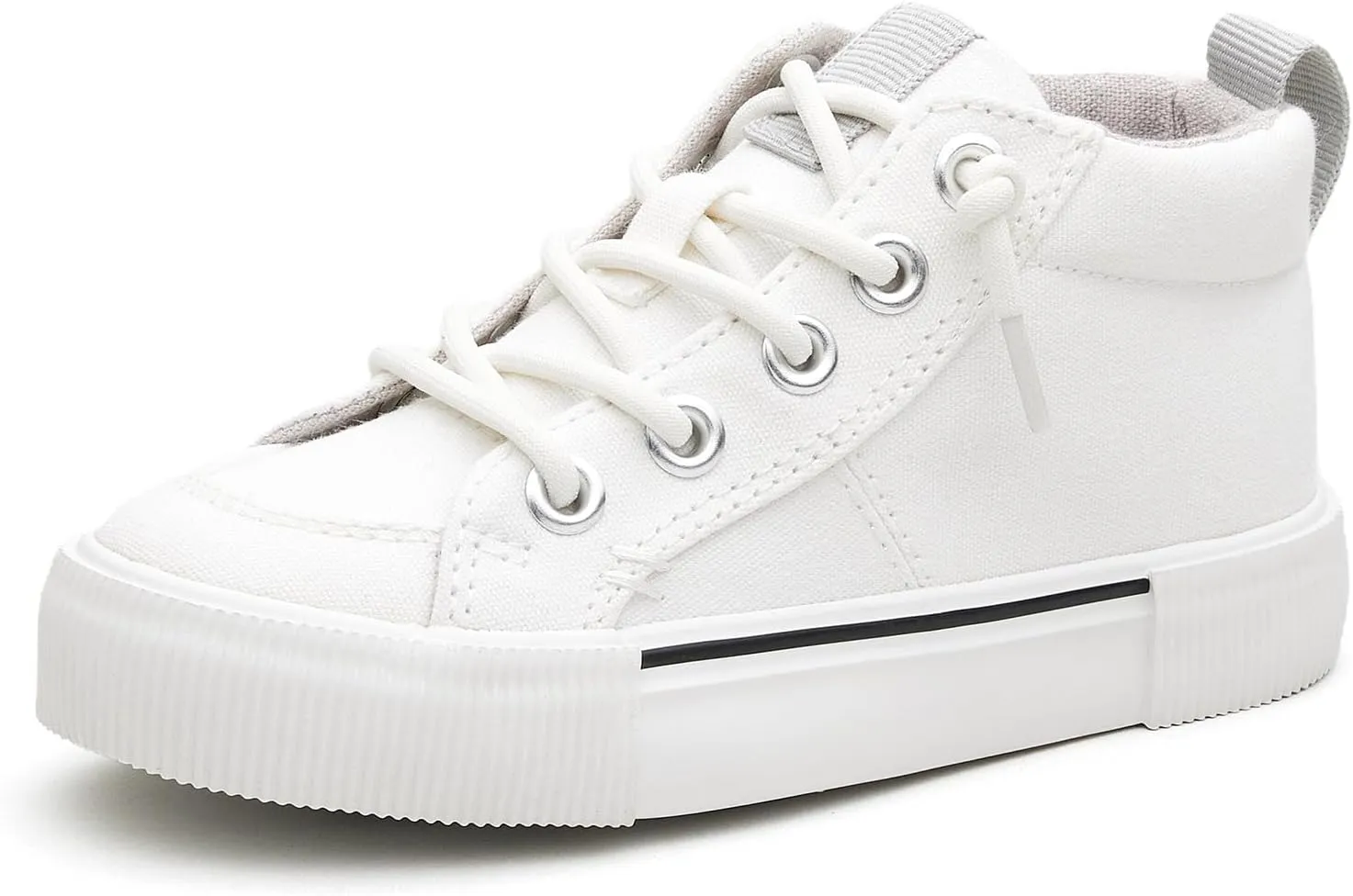 EasyStar Boys Girls Mid-Top Slip On Comfort Fabric Sneaker Shoe