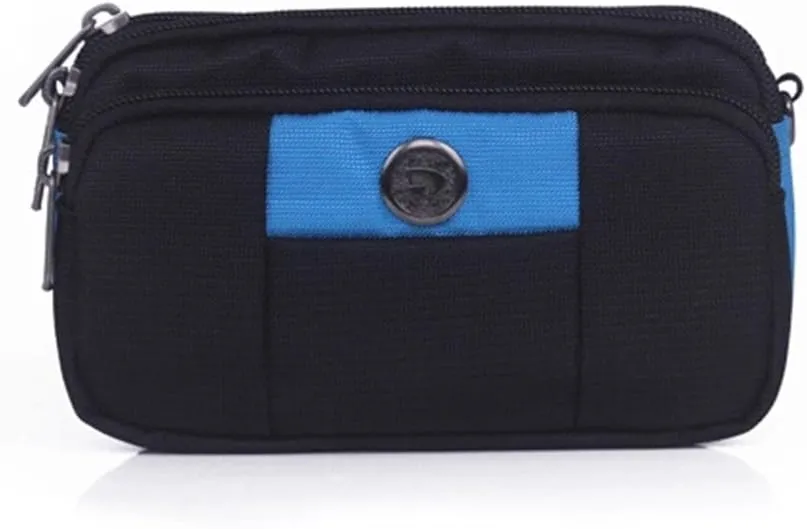 EDC Tactics Military Outdoor Sport Recreation Water Resistant Oxford Waist Fanny Pack Shoulder Messenger Bag Cellphone Pouch Hold Less Than 5.8'' Mobile Phone (Blue)