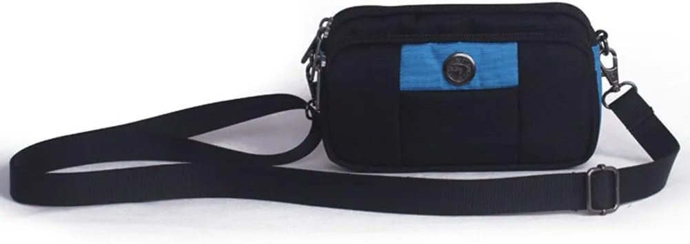 EDC Tactics Military Outdoor Sport Recreation Water Resistant Oxford Waist Fanny Pack Shoulder Messenger Bag Cellphone Pouch Hold Less Than 5.8'' Mobile Phone (Blue)