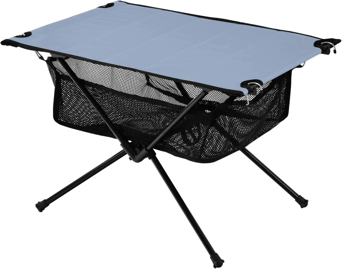 Emelivor Lignt Blue Folding Camping Table Portable Beach Table with Carry Bag Small Collapsible Table for Camping Picnic Garden Fishing Hiking