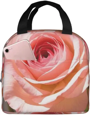 Eternal Bloom Print Lunch Bag, Durable Tote Lunch Box Bags, Reusable Insulated Lunch Bag for Work, Picnic, Travel