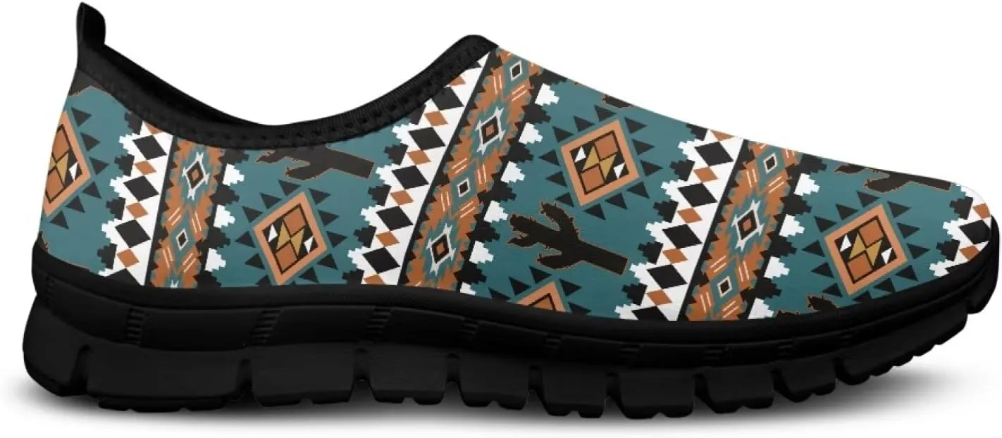 Ethnic Tribe Slip On Shoes for Men,Women Comfortable Leisure Slippers Elastic Black Outsole Walking Sneaker
