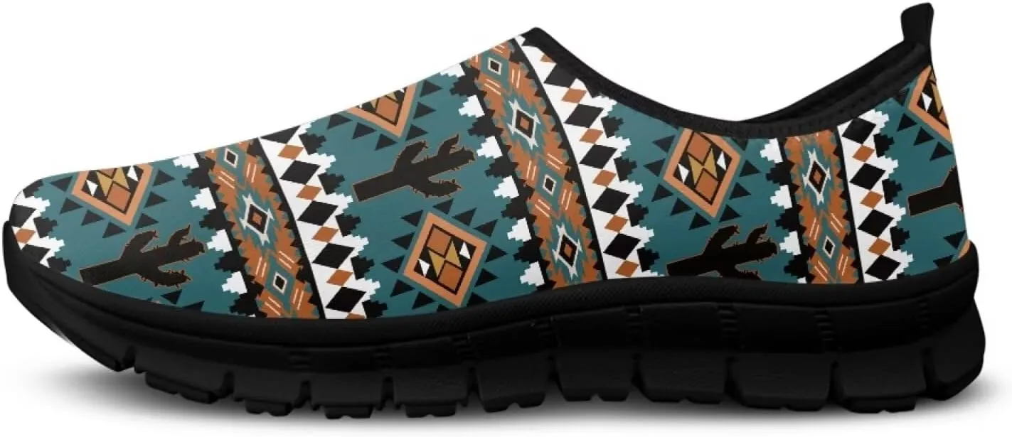 Ethnic Tribe Slip On Shoes for Men,Women Comfortable Leisure Slippers Elastic Black Outsole Walking Sneaker