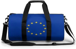 European Union Flag Waterproof Gym Bag for Travel Dry Wet Separation for Beach Yoga Weekender