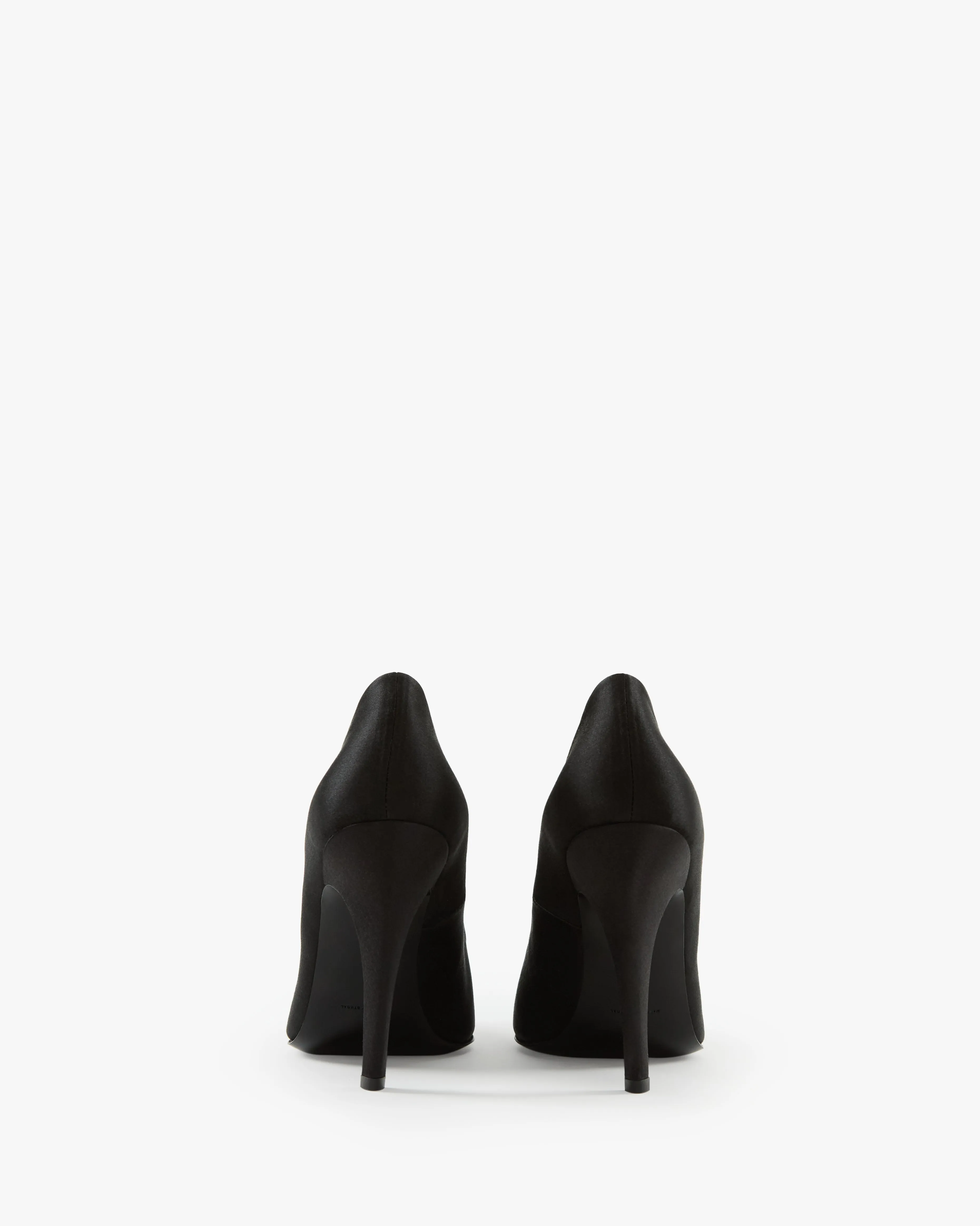 Fame Pump in Black Silk Satin