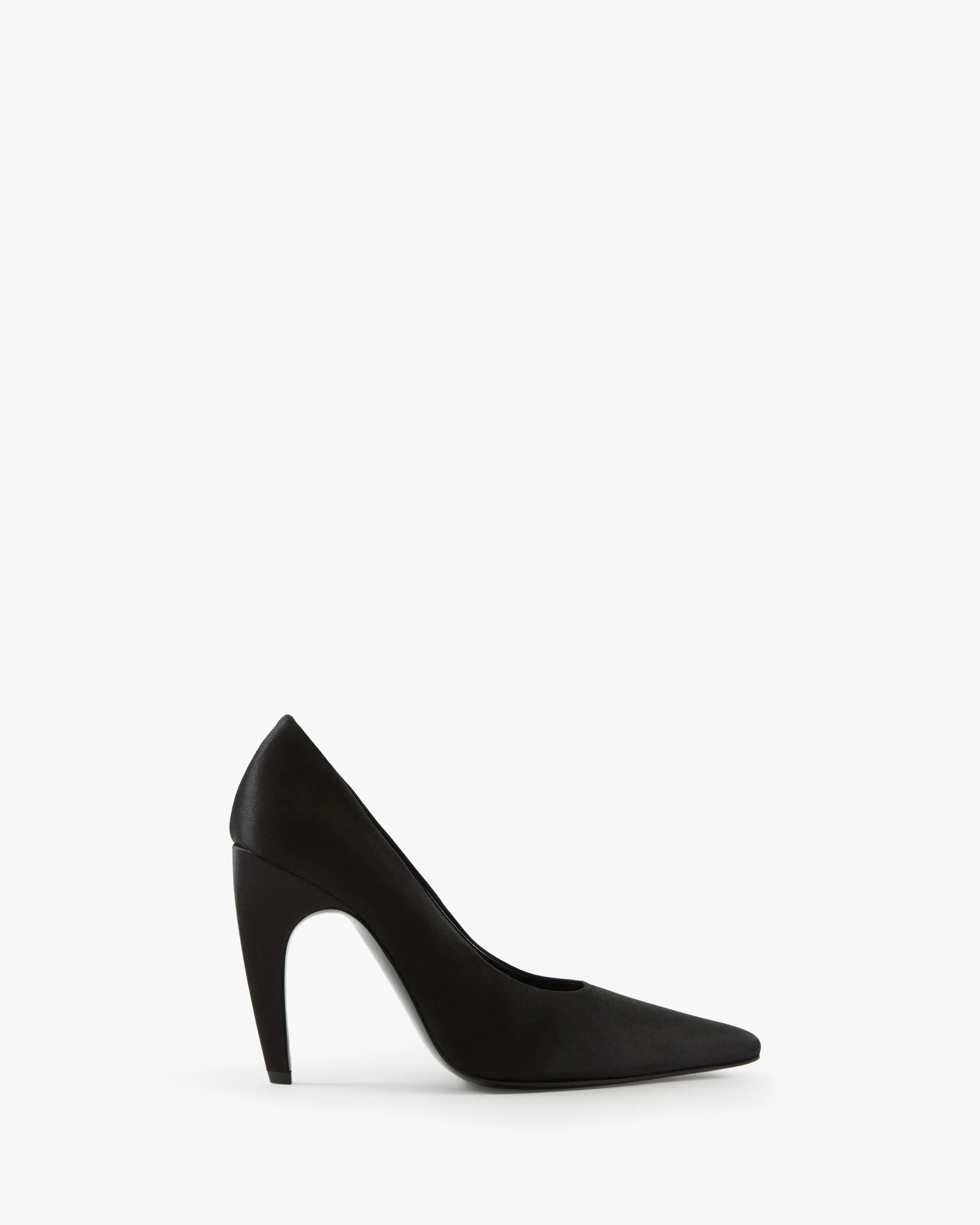Fame Pump in Black Silk Satin